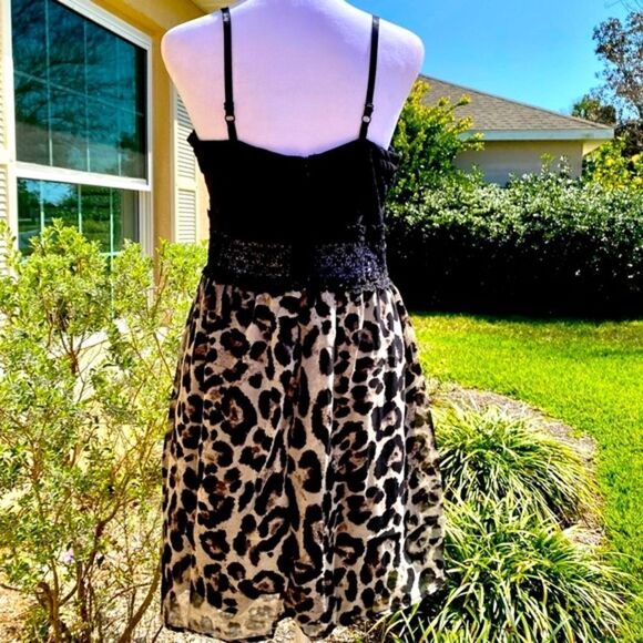 Chic Black and Tan Mini Dress - Picture 10 of 15